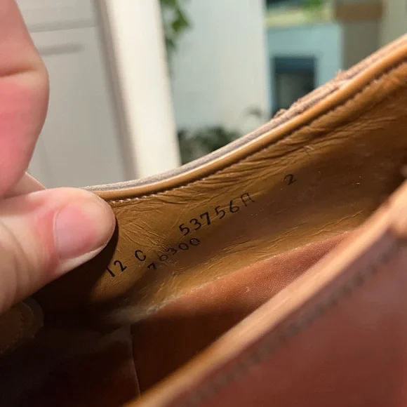 Vintage FOOTJOY Classics Men's Brown Calf Skin Leather GOLF Shoes 12 C 70300 - Picture 3 of 7